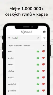 Rýmovač - vyhledávač rýmů android App screenshot 2