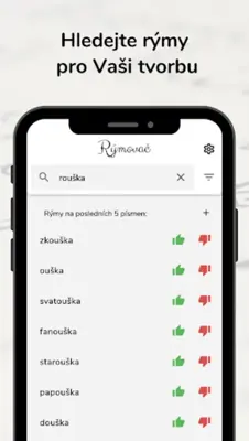 Rýmovač - vyhledávač rýmů android App screenshot 3